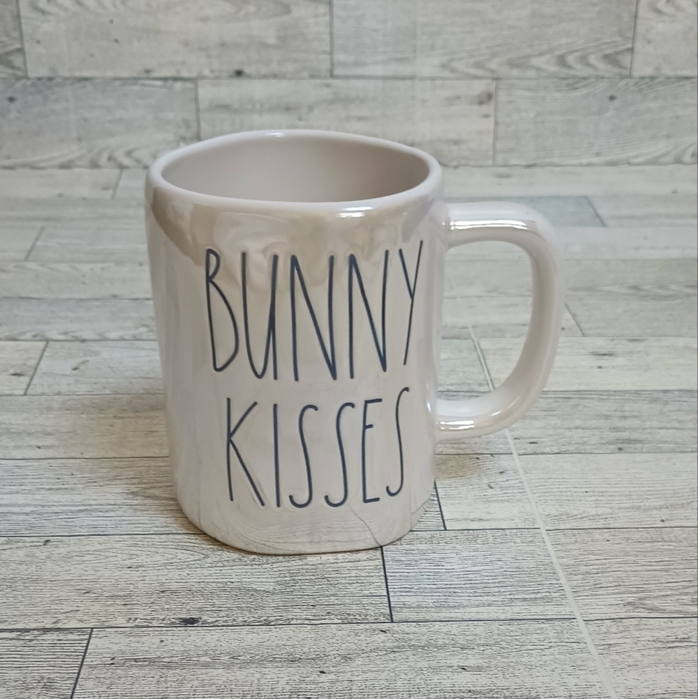 Rae Dunn Bunny Kisses Mug Easter Holiday Seasonal Spring Decor 5" Tall